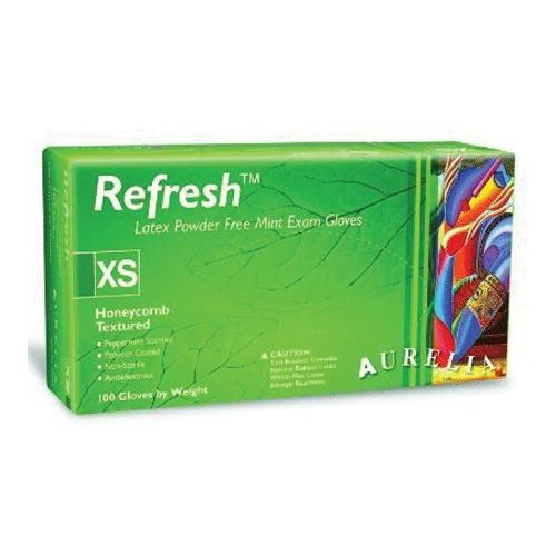 Supermax 99229 Aurelia Refresh Powder Free Latex Gloves Peppermint X-Large 100/Bx Supermax 99229 Aurelia Refresh Powder Free Latex Gloves Peppermint X-Large 100/Bx